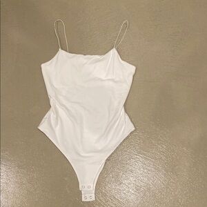 White Spaghetti Strap Bodysuit
